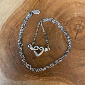RETIRED James Avery Heart Knot Necklace, Sterling Silver
